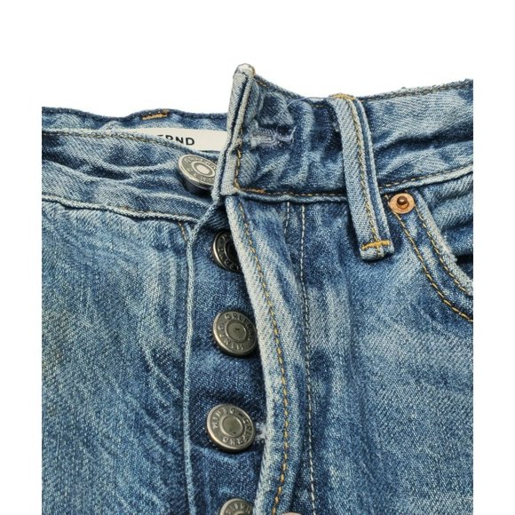 GRLFRND Mica Jeans 26 High Rise Waisted Button Fly High Expectations Blue Denim - Picture 5 of 14